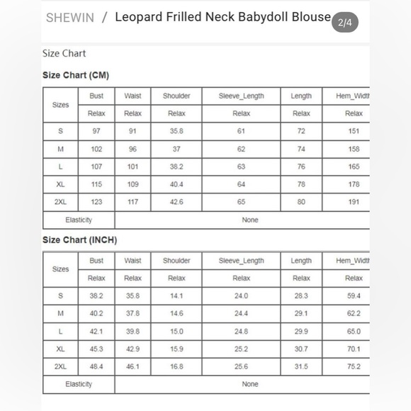 Leopard Frilled Neck Babydoll Blouse Black & White NWT XXL - Picture 5 of 5